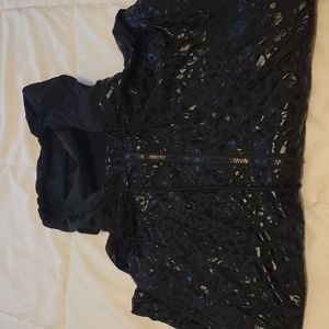 Victorias Secret PINK black shiny anorak jacket gently used